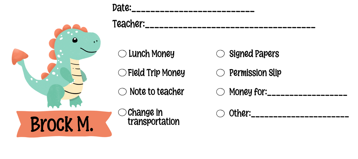 School Money Envelopes (12 Design Choices!)