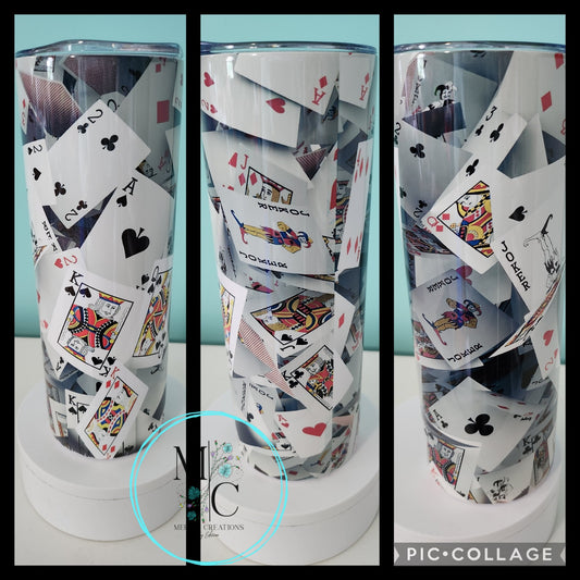 Playing Cards 3D Look Tumbler