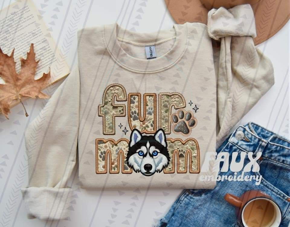 Fur Mom (Faux Embroidery)