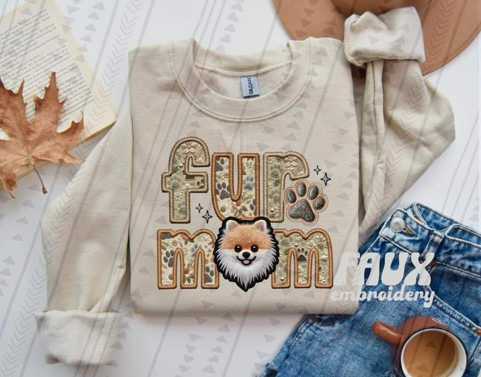 Fur Mom (Faux Embroidery)