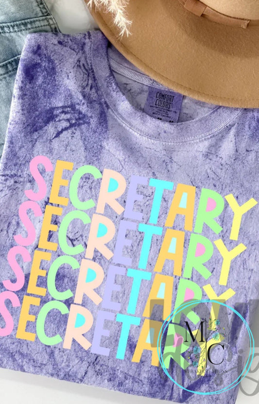 Secretary Pastel Letters